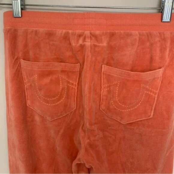 True Religion Orange Velour Crystal Buddha Sweater and Jogger Set - Picture 11 of 16